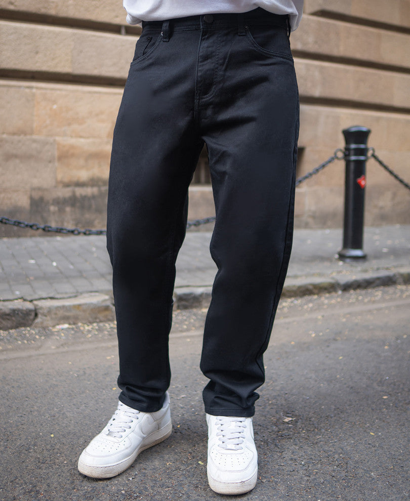Black Regular Fit Stretchable Jeans