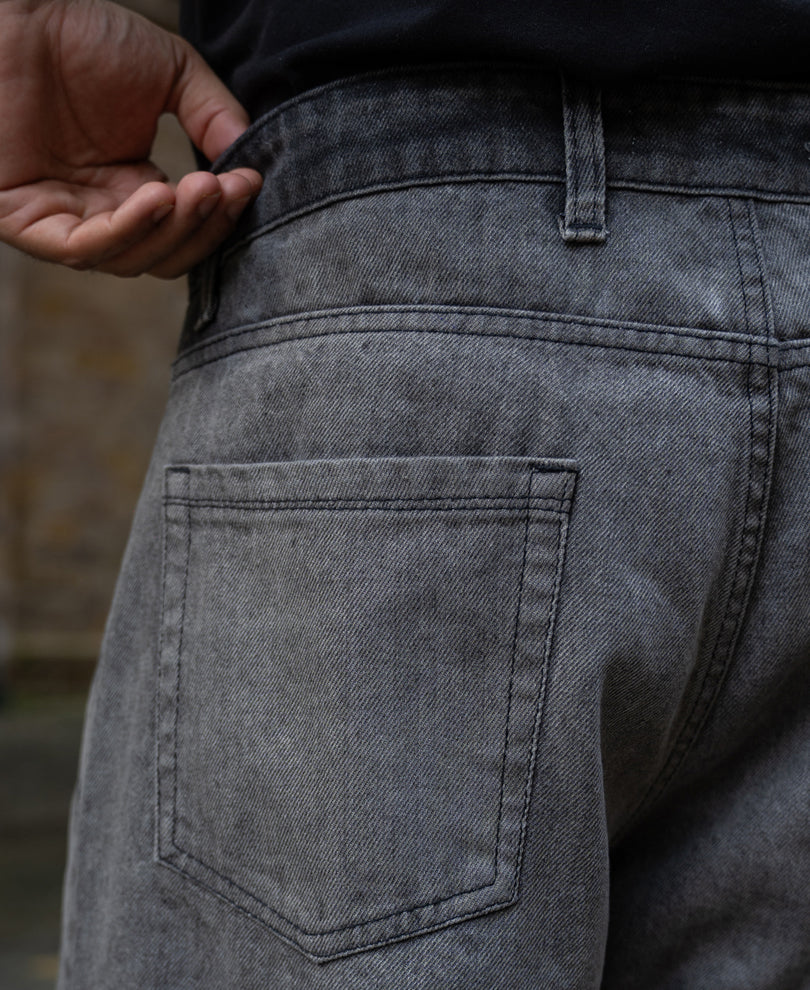Grey Ombre Baggy Jeans