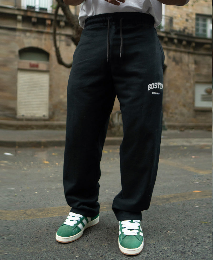 Basic Black Baggy Fit Trackpant
