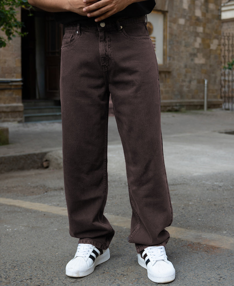 Charcoal Washed Baggy Jeans