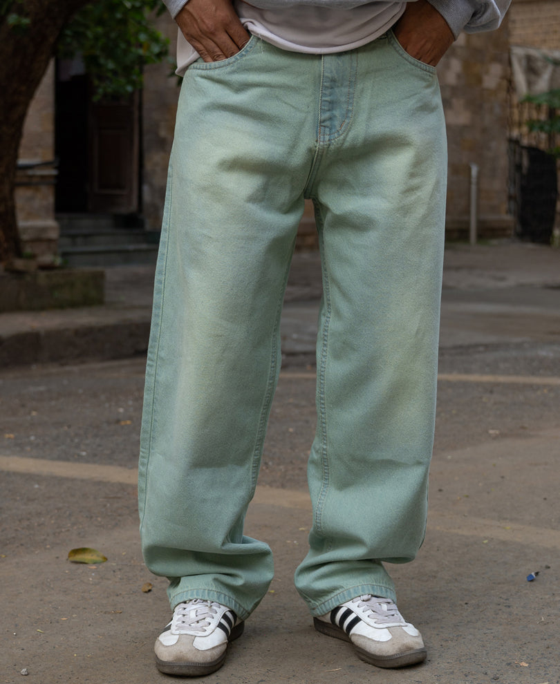 Tinted Blue Baggy Jeans