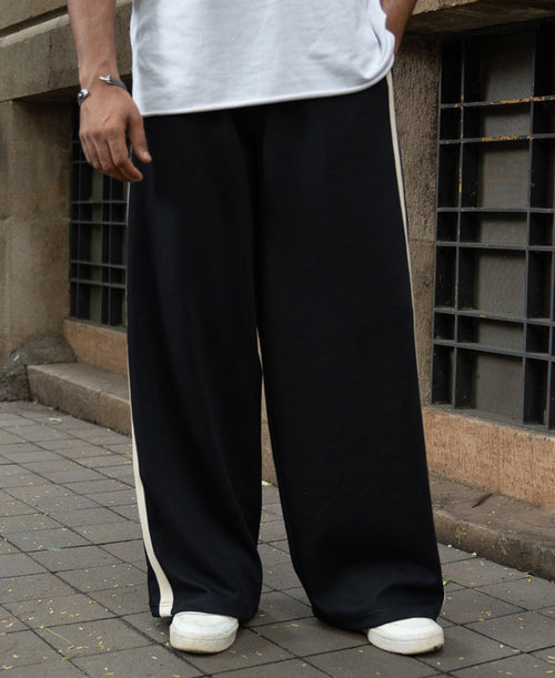 Black Contrast Detail Trackpants