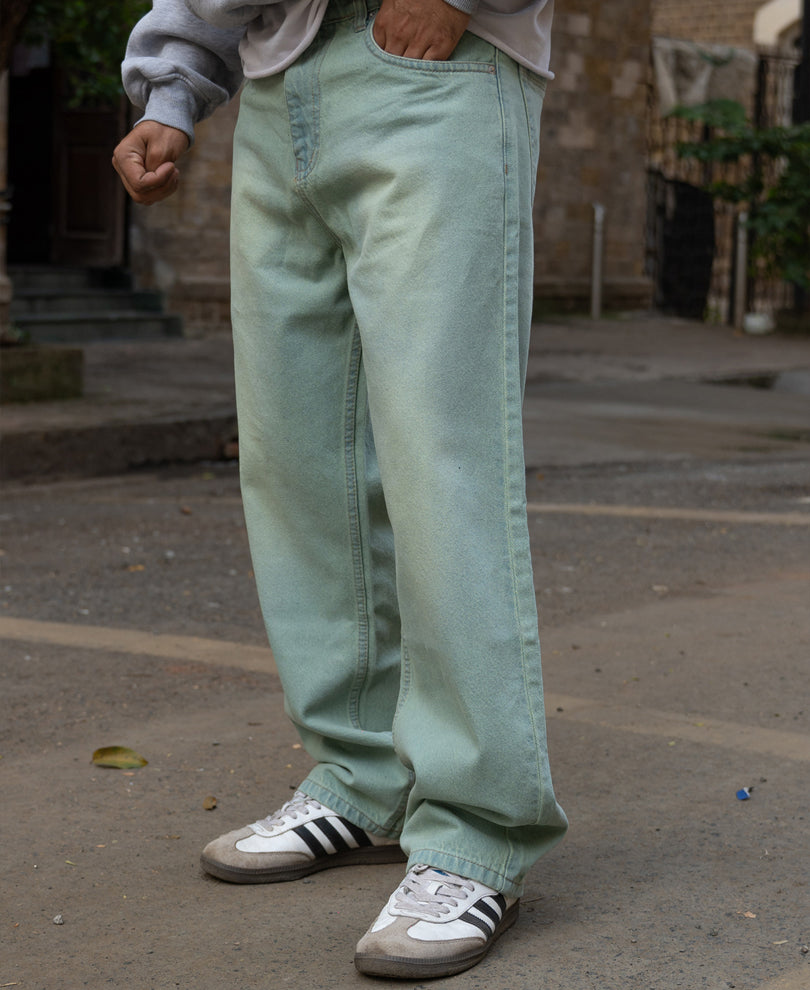 Tinted Blue Baggy Jeans