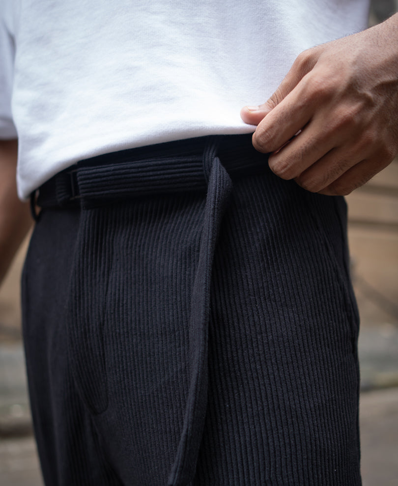 Black Baggy Fit Corduroy Pant