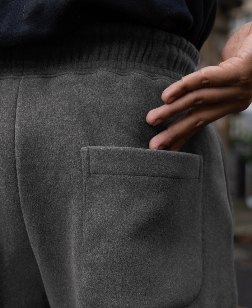 Dark Grey Melange Baggy Trackpant