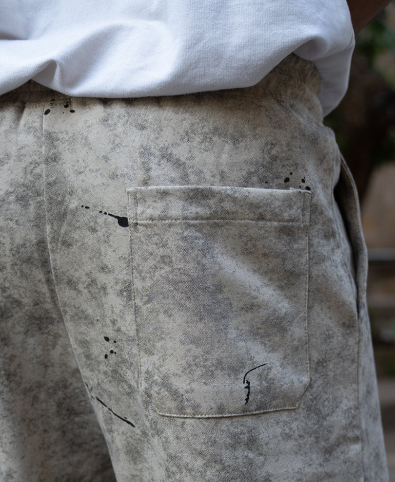 Neutral Printed Baggy Fit Trackpant