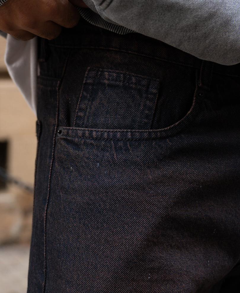 Tinted Dark Blue Baggy Jeans