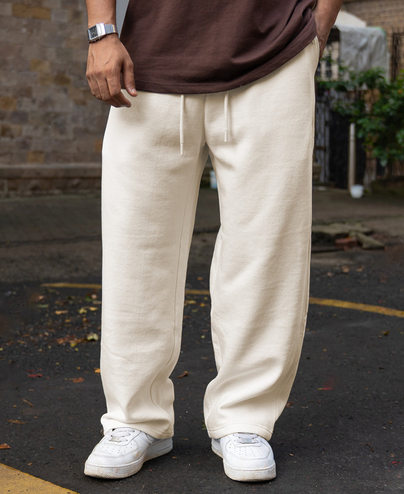 Cream Baggy Trackpant