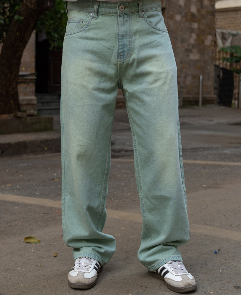 Tinted Blue Baggy Jeans