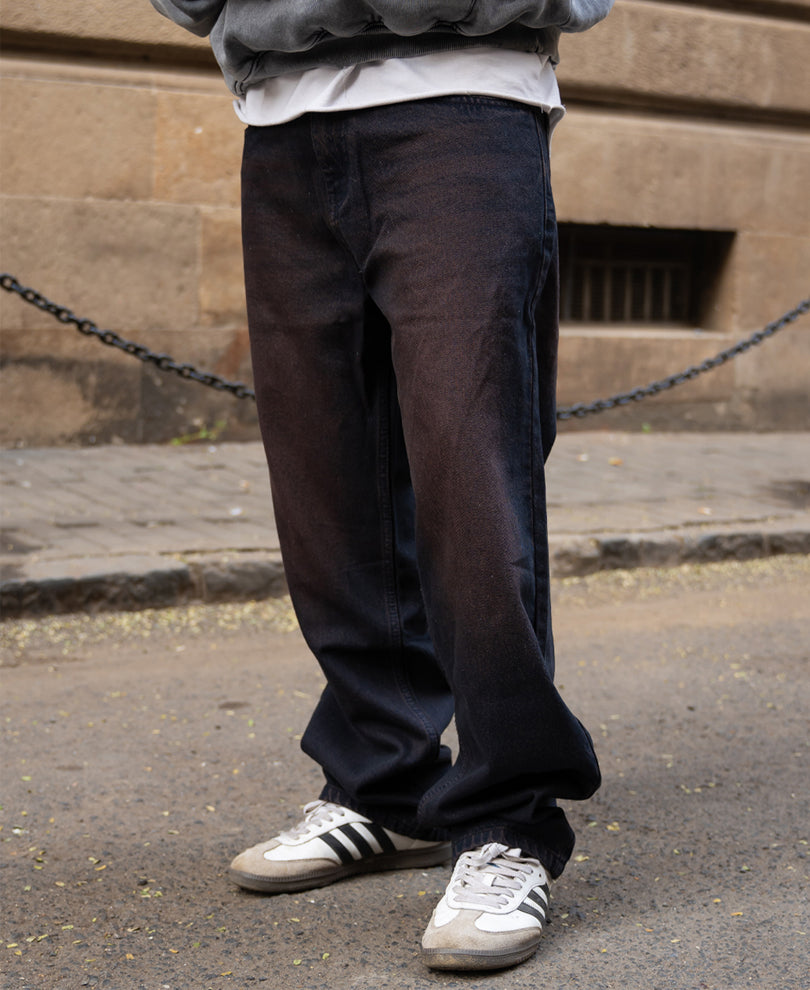 Tinted Dark Blue Baggy Jeans