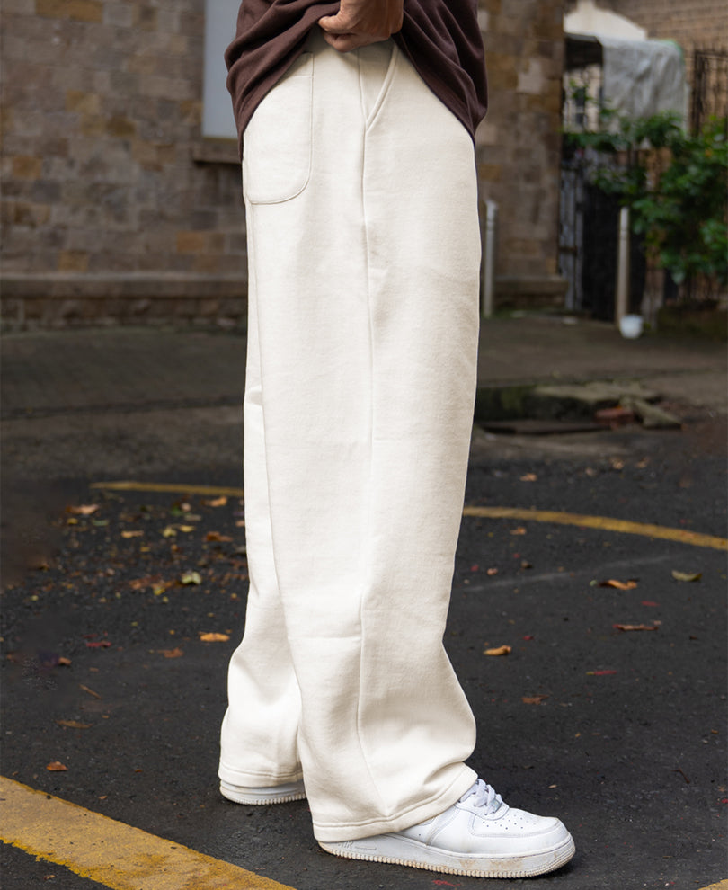 Cream Baggy Trackpant