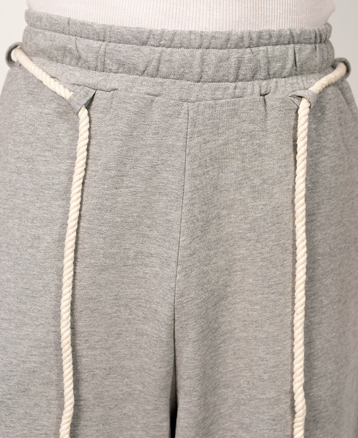 Grey Melange Paneled Baggy Trackpant