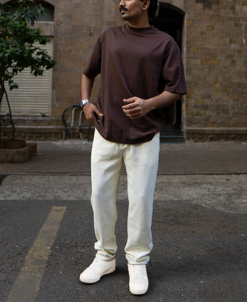 Cream Knit Gurkha Pant