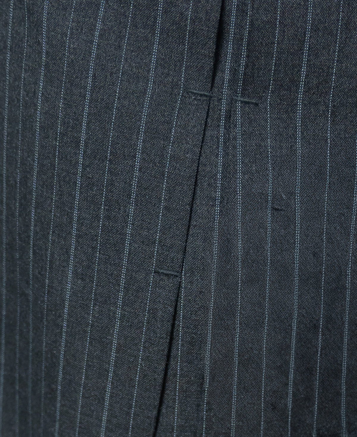 Grey Striped Pleated Korean Pants