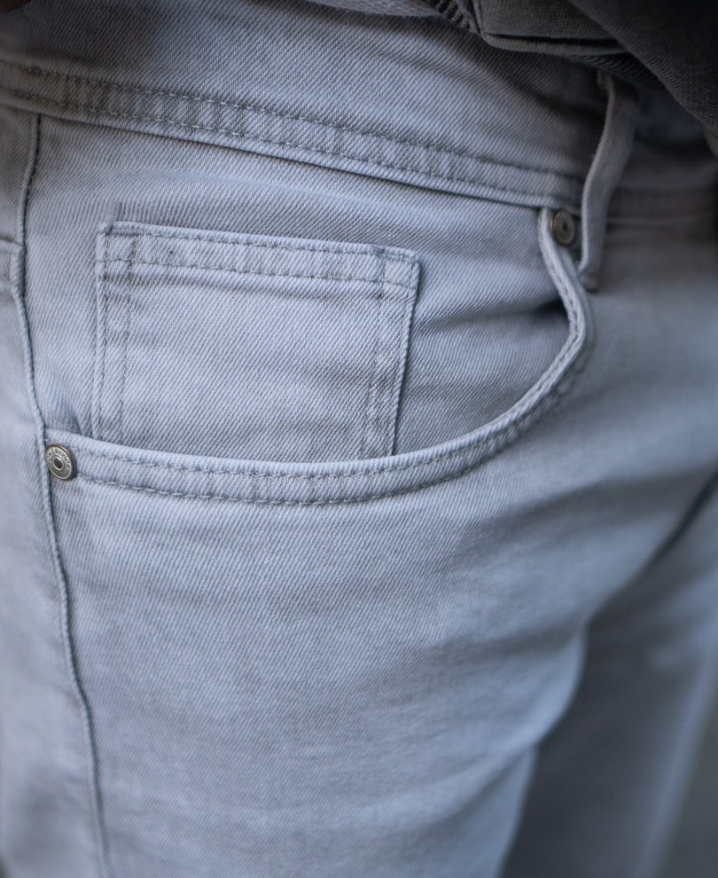 Light Grey Regular Fit Denim Jeans