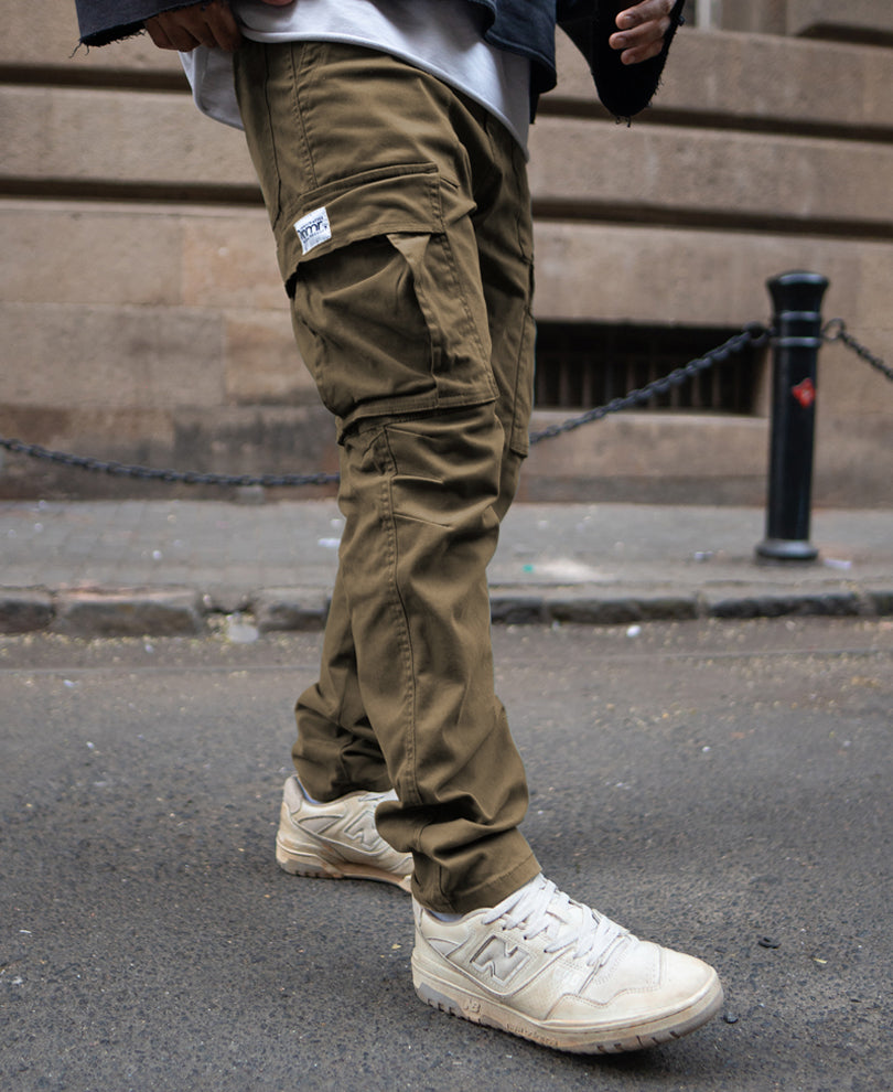 Olive Regular Fit Cotton Cargo Pant